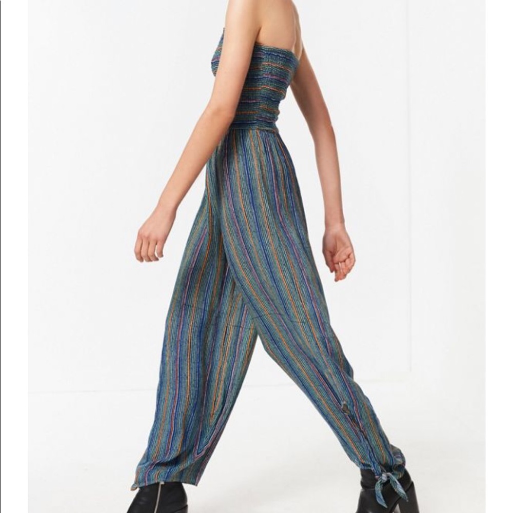URBAN OUTFITTERS Strapless Striped Romper